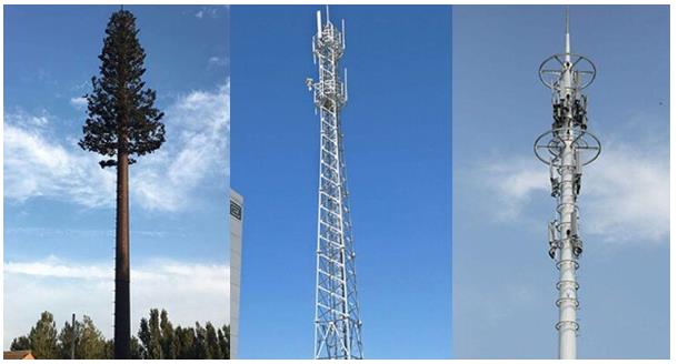  Torre de antena móvel de aço 2 da torre feita sob encomenda da estrutura da transmissão autossuficiente