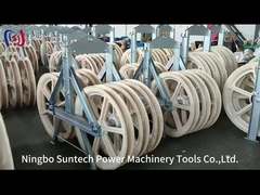 Rodas dianteiras e traseiras Tandem Sheave Stringing Block Nylon Sheave Frame Galvanizado