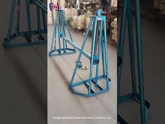 Tela de arame galvanizado Mecânico Simples Cable Tambor Reel Stand