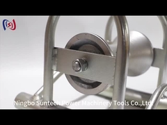 Rolo de puxagem de cabo subterrâneo resistente a choques com feixe de alumínio de nylon