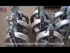 Bloco de polia condutora de corda de fio de alumínio 40KN com forro de neoprene