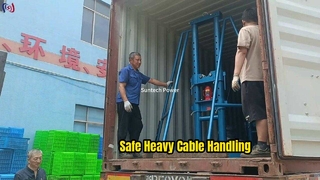 Suporte hidráulico do carretel de cabo para manuseio seguro e resistente de cabos
