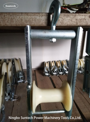 Blocos de cordas de condução de cabos aéreos de rolos de nylon 5 KN