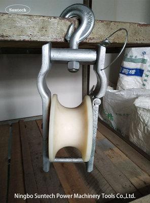 bloco de Pulley Stringing Roller do condutor de cabo aéreo de 80mm para a linha aérea