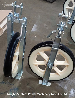 Blocos de cordas para cabos de condução de linha de transmissão