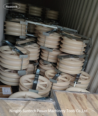 Blocos de polia de amarração de cabo de fio de nylon ACSR MC de 916 mm