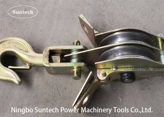 Dois tipo aberto condutor Stringing Tools do bloco de polia 30kN do gancho
