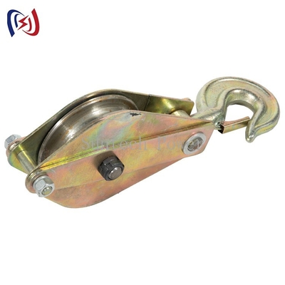 Equipamento de polia de levantamento de aço 2T de três rodas para erigir Polo