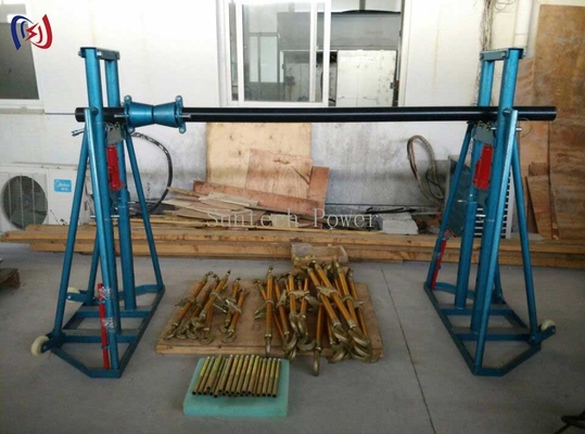 Suporte de bobina de cabo hidráulico. Sistema de descarga de fio pesado com tensão ajustável.