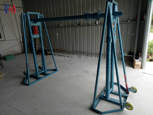 Suporte de bobina de cabo hidráulico. Sistema de descarga de fio pesado com tensão ajustável.