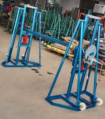 Suporte de bobina de cabo hidráulico. Sistema de descarga de fio pesado com tensão ajustável.