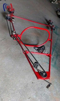 Carrinhos de inspecção e linhas aéreas Bicicletas para trabalho em linha direta em condutores gêmeos