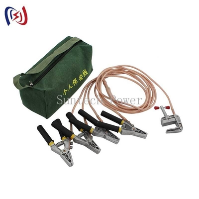 Kit de Fios de Aterramento de Segurança Industrial com Bolsa de Armazenamento Durável para Fácil Transporte​