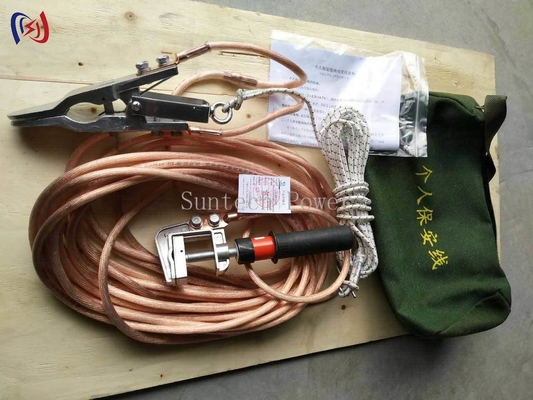 Kit de Fios de Aterramento de Segurança Industrial com Bolsa de Armazenamento Durável para Fácil Transporte​