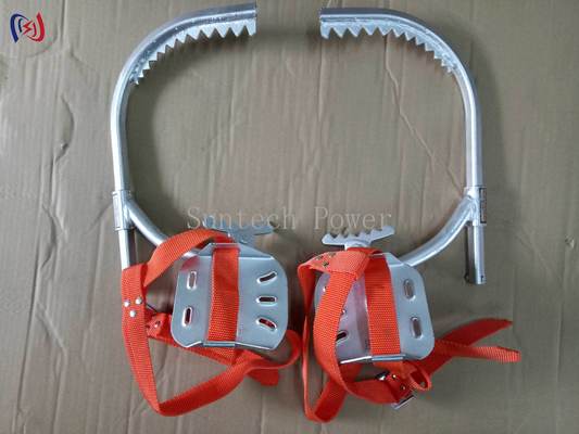 Grampos para pés de lutadores profissionais para escalada e manutenção de postes de serviço.