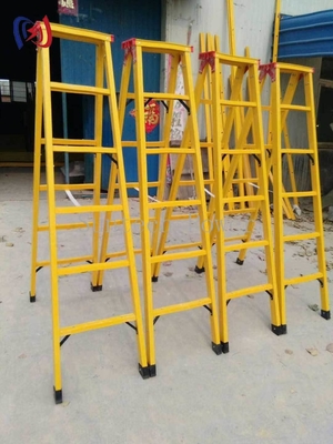 Escada de fibra de vidro isolada de 100 kV para trabalhos elétricos