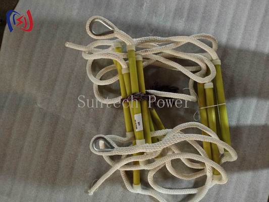 Escada de corda isolada leve com corda de nylon para manutenção de subestações elétricas