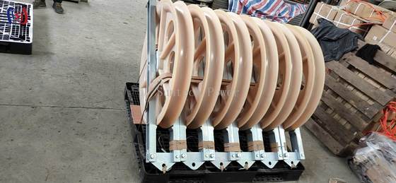 Bloco de Estiramento de Condutor com Dimensões Externas de 760x120x480mm, Carga Nominal de 50-150KN e Raio de Curvatura R570 para Estiramento de Alta Tensão