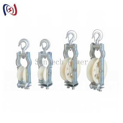 Bloco de estiramento de condutor durável com tamanho de roldanas de 660*560*100mm, vida útil de um ano e condutor máximo LGJ1250 para obras de construção