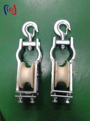 Bloco de estiramento de condutor durável com tamanho de roldanas de 660*560*100mm, vida útil de um ano e condutor máximo LGJ1250 para obras de construção