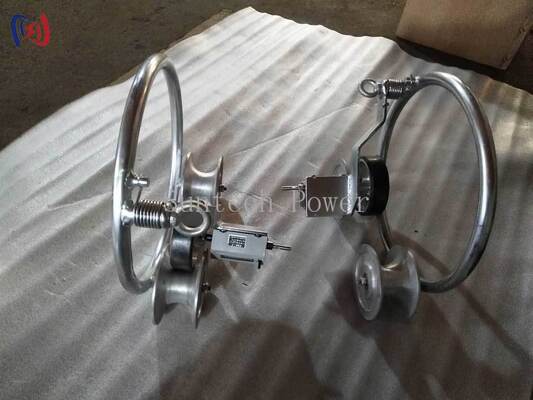 Dispositivo portátil de medição do comprimento do condutor para utilização em campo com um diâmetro máximo de cabo de 50 mm