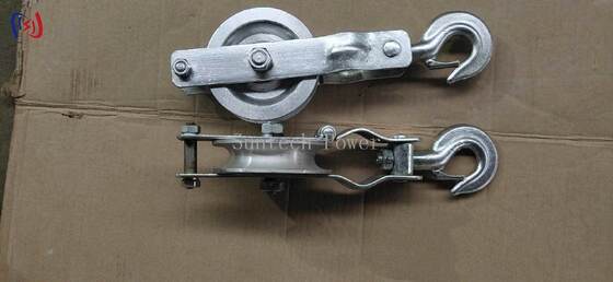 Talha de Linha Simples Profissional com Carga Nominal de 5-20KN e Polia de Alumínio para Instalação de Condutores Aéreos Leves