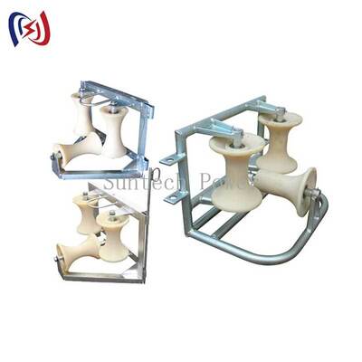Tri-Sheave profissional de rolos de canto para proteção contra curvas de 90 graus com carga nominal de 10KN e design resistente à corrosão
