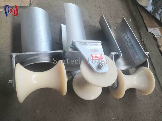 Rodas de proteção de entrada de cabo da série D com diâmetro de tubo de 80-200 mm para puxar cabos resistentes à corrosão e a baixo atrito