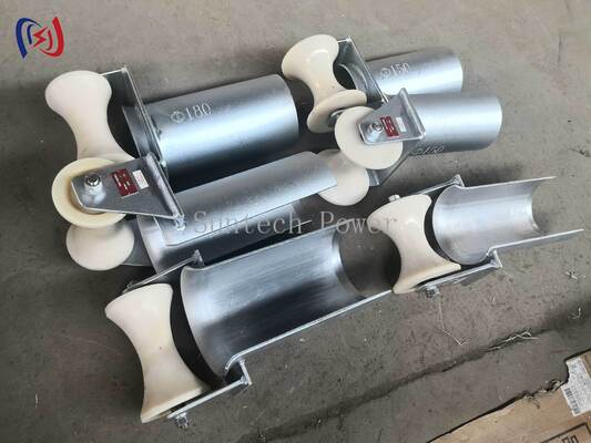 Rodas de proteção de entrada de cabo da série D com diâmetro de tubo de 80-200 mm para puxar cabos resistentes à corrosão e a baixo atrito