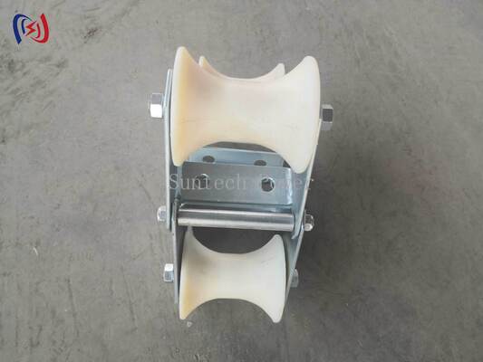 Rolante de cabeçalho de cabo de carga nominal profissional de 10-20KN com construção de polietileno resistente à corrosão durável para proteção contra entrada de alcove