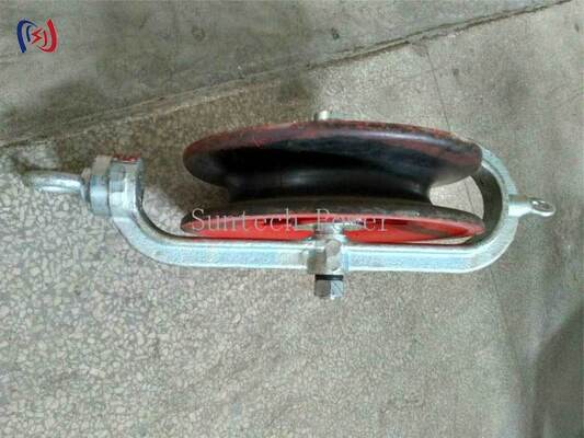 Bloco de fio de retenção profissional com carga nominal de 10-40KN e folha de alumínio para fixação segura em linhas de transmissão