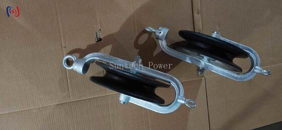 Bloco de fio de retenção profissional com carga nominal de 10-40KN e folha de alumínio para fixação segura em linhas de transmissão