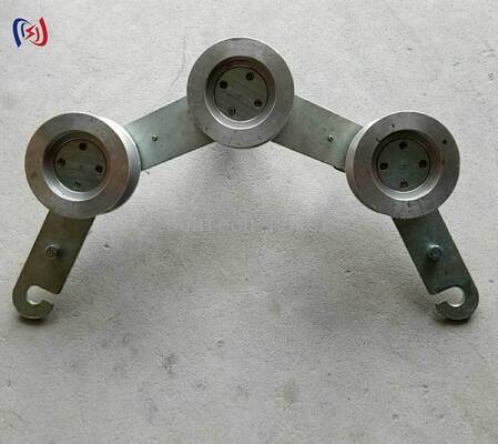 Bloco de aterramento de tipo gancho de 75 mm de diâmetro inferior para conexões rápidas e seguras de alta condutividade