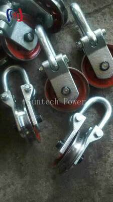 Bloco de ponto de elevação profissional com carga nominal de 50-80KN e diâmetro de enxada de 160-190mm para elevação segura de torre de transmissão