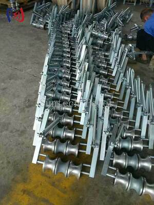 Bloco de cordas de três feixes de carga pesada para instalação de condutores em conjunto com carga nominal de 5KN