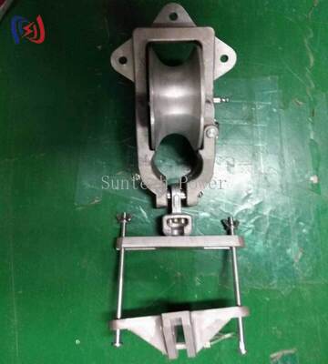 Bloco de cordas universal com diâmetro de faixa de 178x76 mm e carga nominal de 10KN para instalação de condutores aéreos versáteis