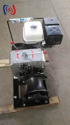 Guincho de potência profissional de 4,04-9,6 kW para puxar cabos pesados e cordas de condutores em trabalhos de linhas elétricas
