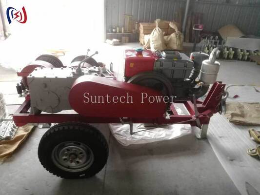 Guincho de tambor duplo profissional de 6.3-9KW com velocidade de 2000-3600RPM para puxar e esticar cabos simultaneamente no trabalho de linha de energia