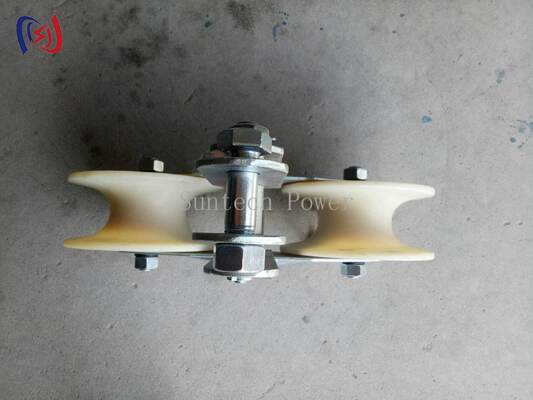 Bloco de cordas de feixe em tandem profissional para instalação simultânea de vários condutores com carga nominal de 25KN e feixes de engenharia de precisão