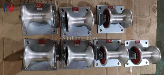 Rolo de Terra para Cabo com Carga Nominal de 5KN e Suporte de Alumínio Fundido para Instalação de Cabo Subterrâneo de 150-160mm