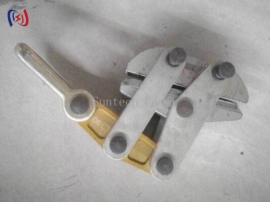 Grelha de corda de aço anti-torção Come Along Clamp 50-200KN para 11-30mm linha de transmissão de cordas