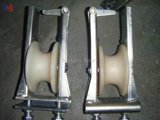 Bloco de cordas de folha dupla para condutores de 25-400 mm com carga de 5-20KN e estrutura de aço galvanizado