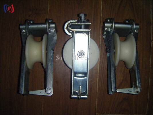 Bloco de cordas de folha dupla para condutores de 25-400 mm com carga de 5-20KN e estrutura de aço galvanizado