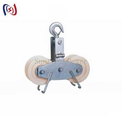 25KN Tandem Sheave Stringing Block para condutores ACSR de grande seção LGJ300-500 com Tandem Sheave Design