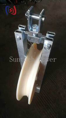 20-50KN OPGW Stringing Block com 660x110mm Nylon Sheave e Design Directo para Instalação de Cabos de Fibra Ótica