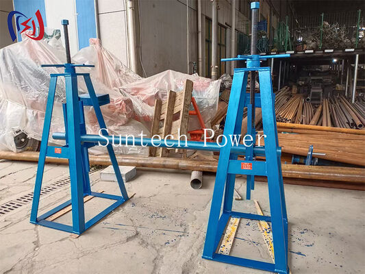 Suporte de Carretel Simples Pesado com Carga Nominal de 10-50KN e Ajuste de Altura de 450-1300mm para Carretéis de Cabo