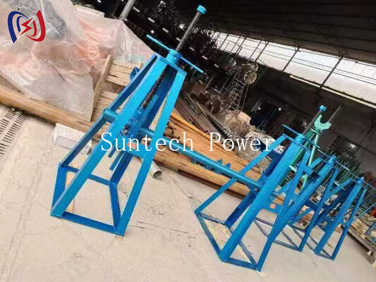 Suporte de Carretel Simples Pesado com Carga Nominal de 10-50KN e Ajuste de Altura de 450-1300mm para Carretéis de Cabo