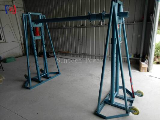 Suporte de bobina de cabo galvanizado 50-300KN Carga 2400-5000mm Suporte de tambor de condutor
