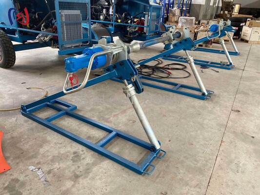 Suporte de bobina de condutor hidráulico com 5000-7000 kg de peso máximo da bobina e velocidade máxima de 45 rpm para cordas de linha aérea