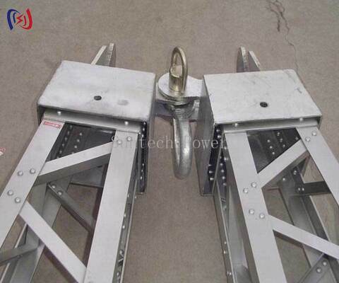 Pólus de Gin em forma de grelha modular em forma de A com revestimento resistente à corrosão para construção de torres de 8 a 28 m